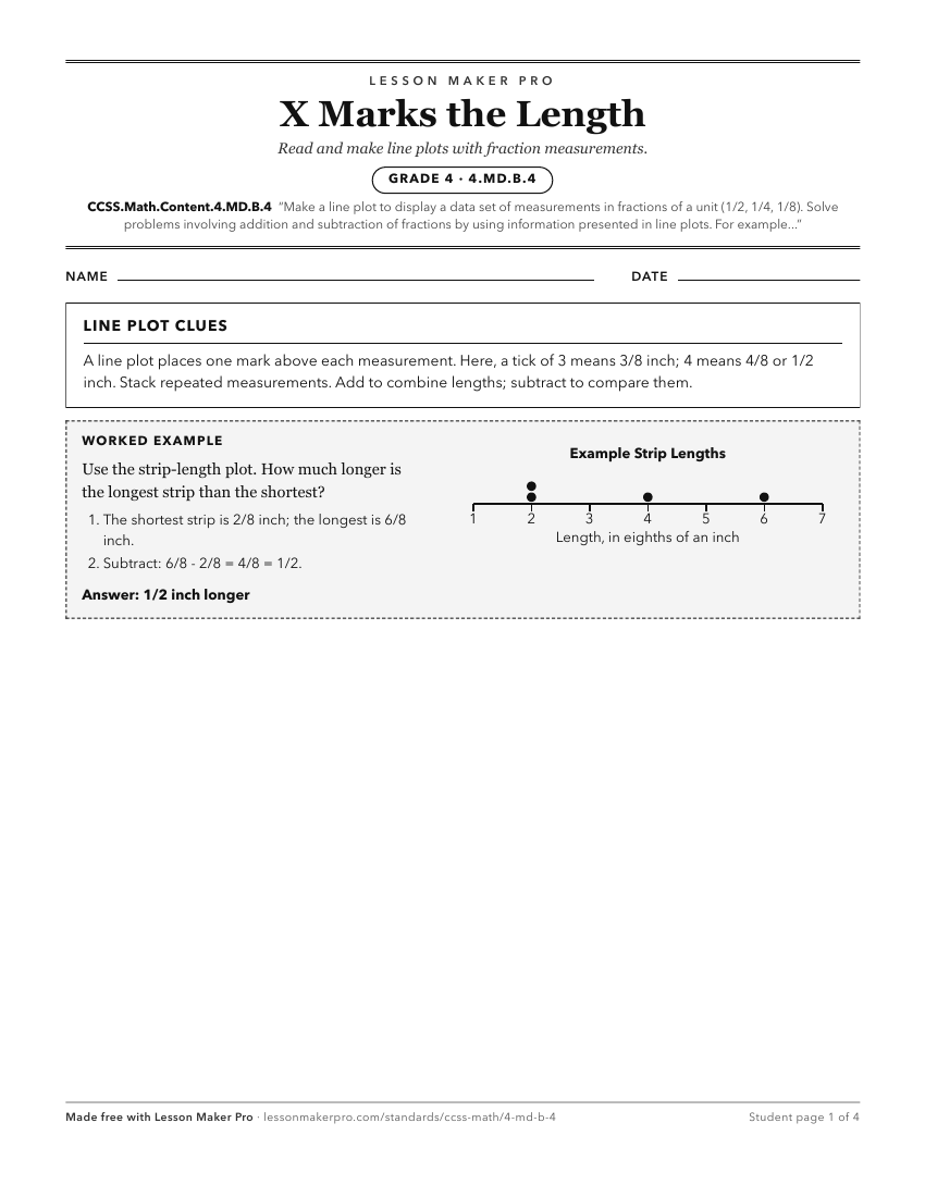 Preview of the CCSS.Math.Content.4.MD.B.4 printable worksheet