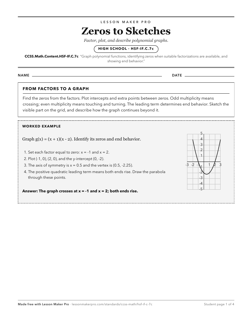 Preview of the CCSS.Math.Content.HSF-IF.C.7c printable worksheet