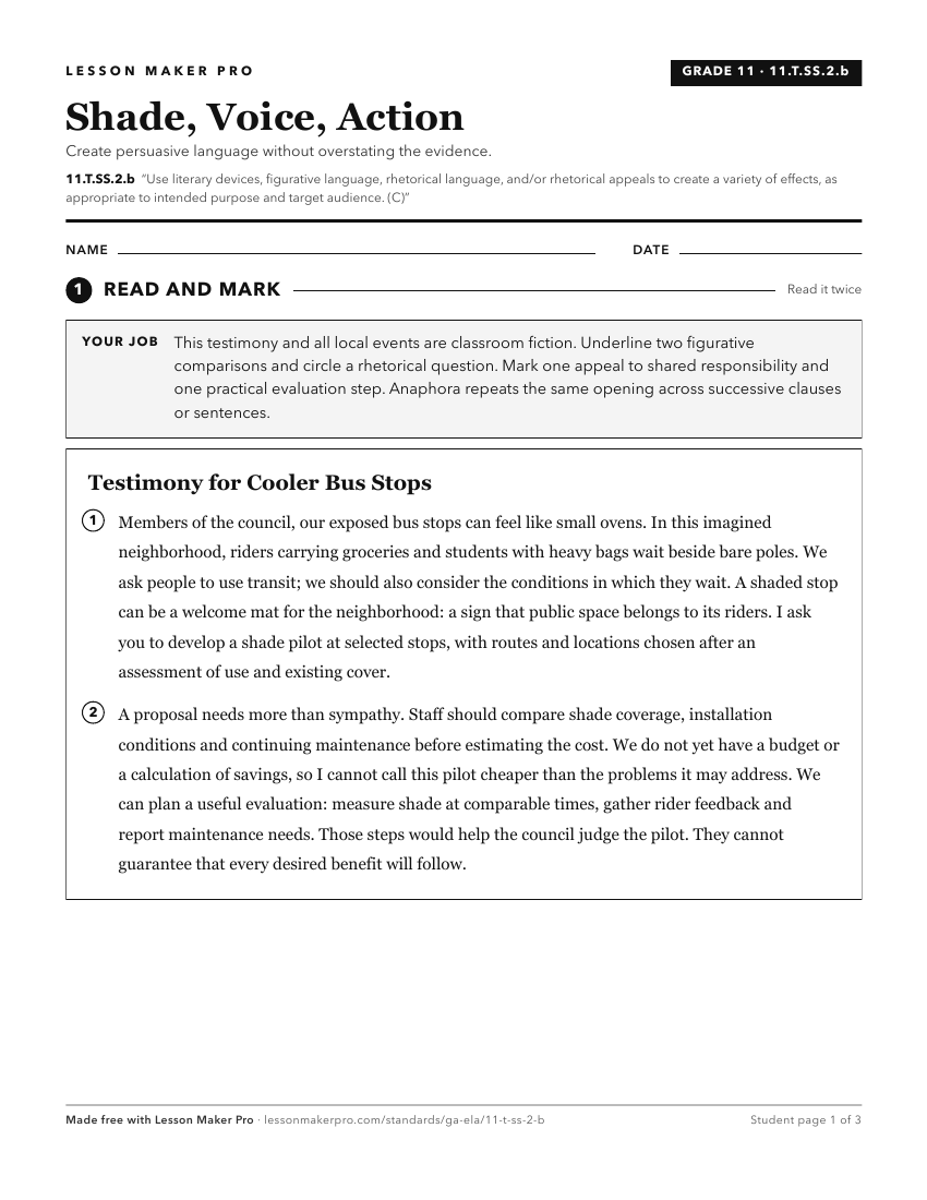 Preview of the 11.T.SS.2.b printable worksheet