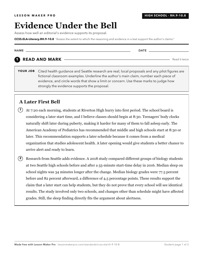 Preview of the CCSS.ELA-Literacy.RH.9-10.8 printable worksheet