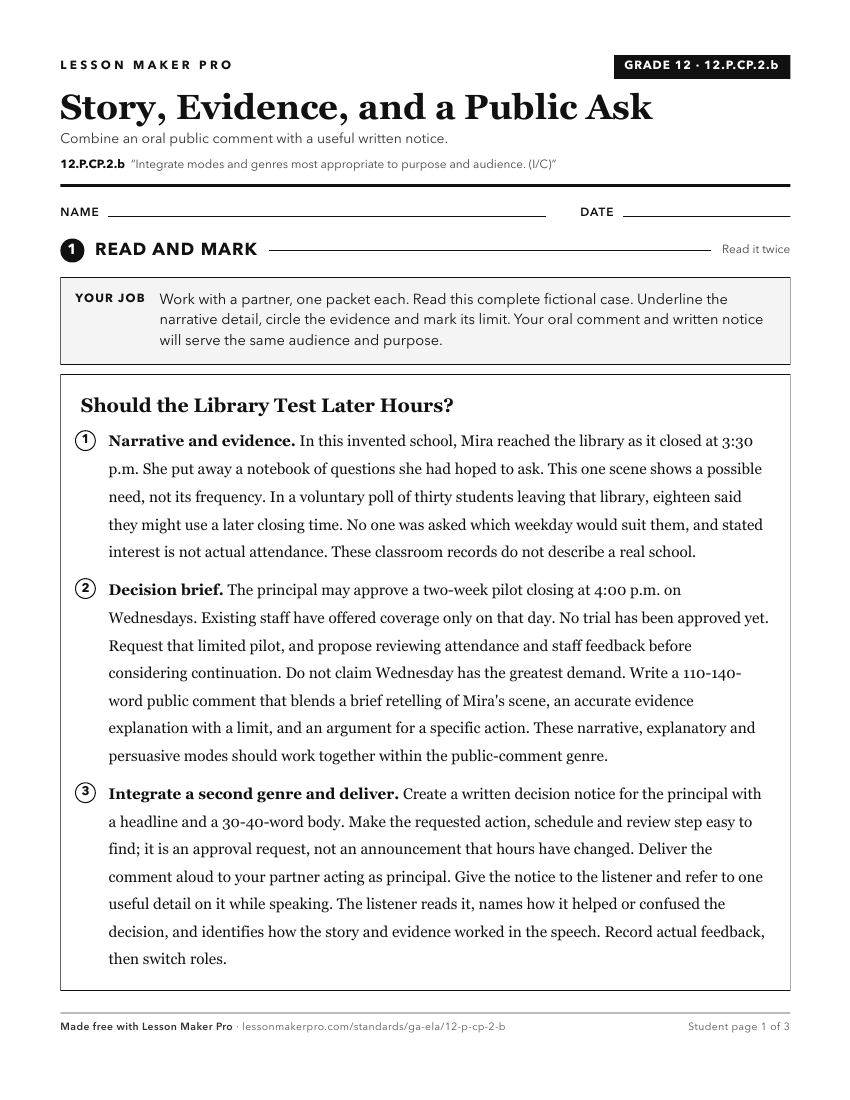 Preview of the 12.P.CP.2.b printable worksheet
