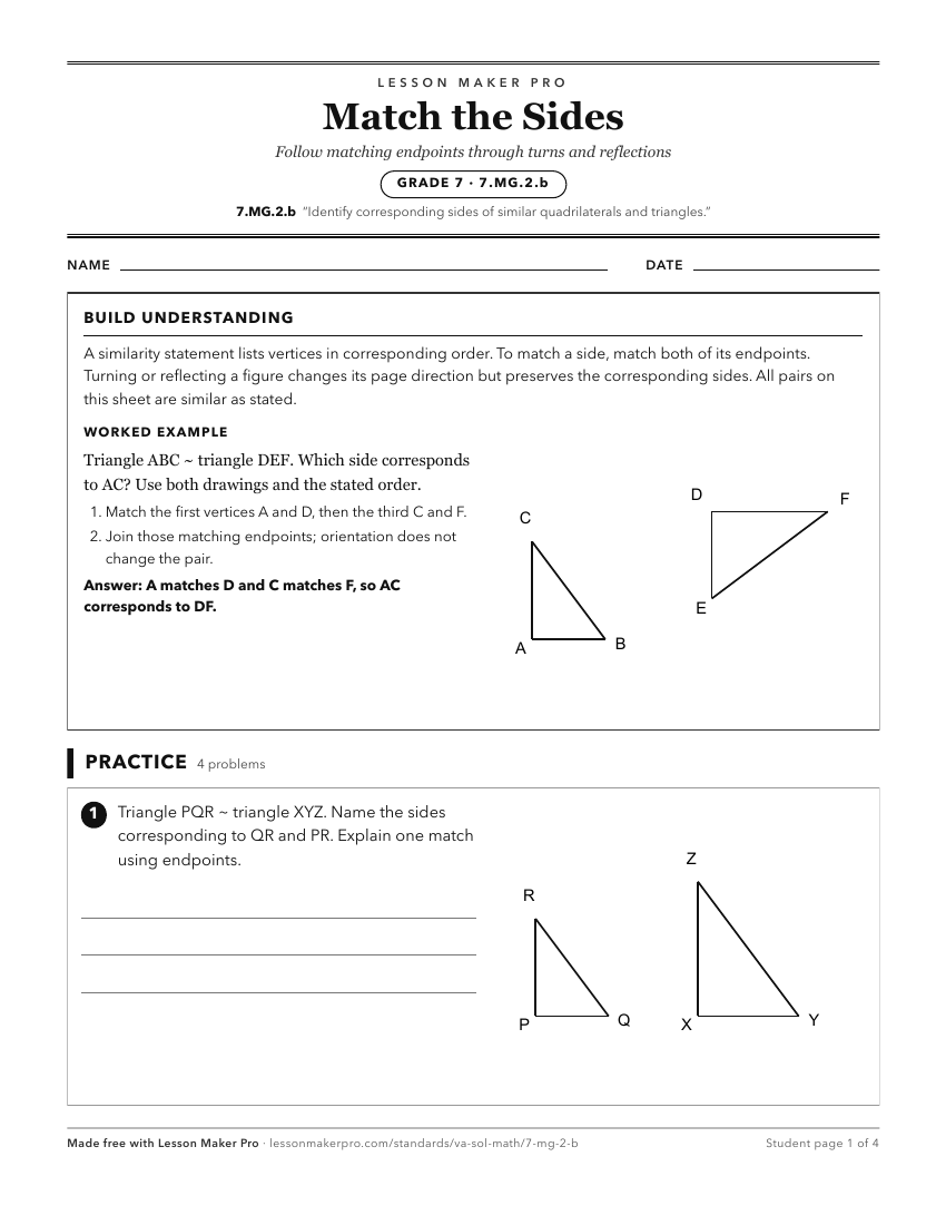 Preview of the 7.MG.2.b printable worksheet
