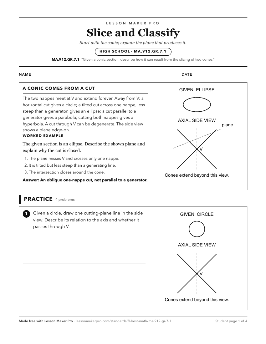 Preview of the MA.912.GR.7.1 printable worksheet