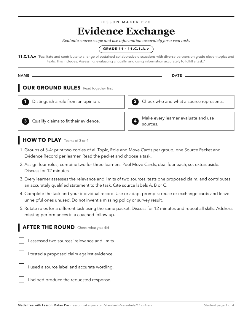 Preview of the 11.C.1.A.v printable worksheet