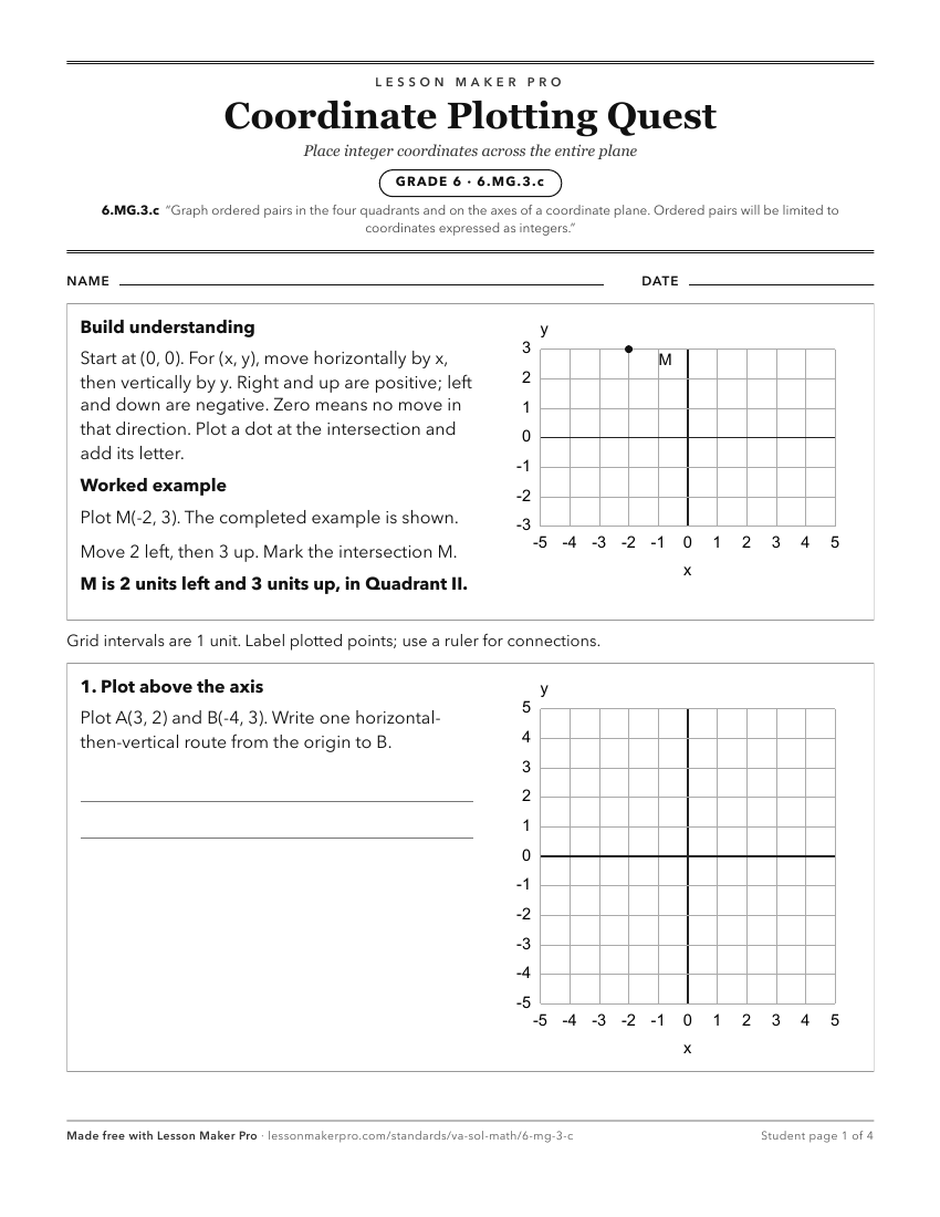 Preview of the 6.MG.3.c printable worksheet