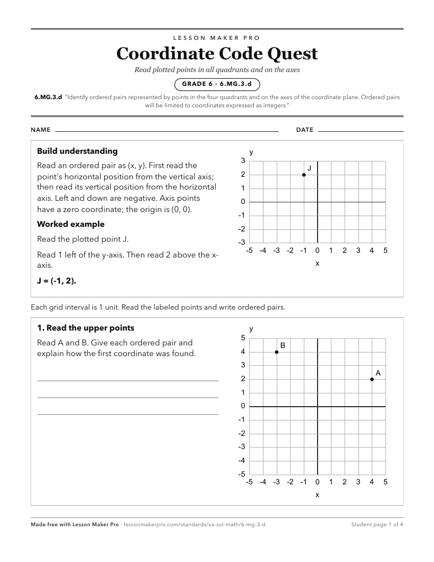 Preview of the 6.MG.3.d printable worksheet