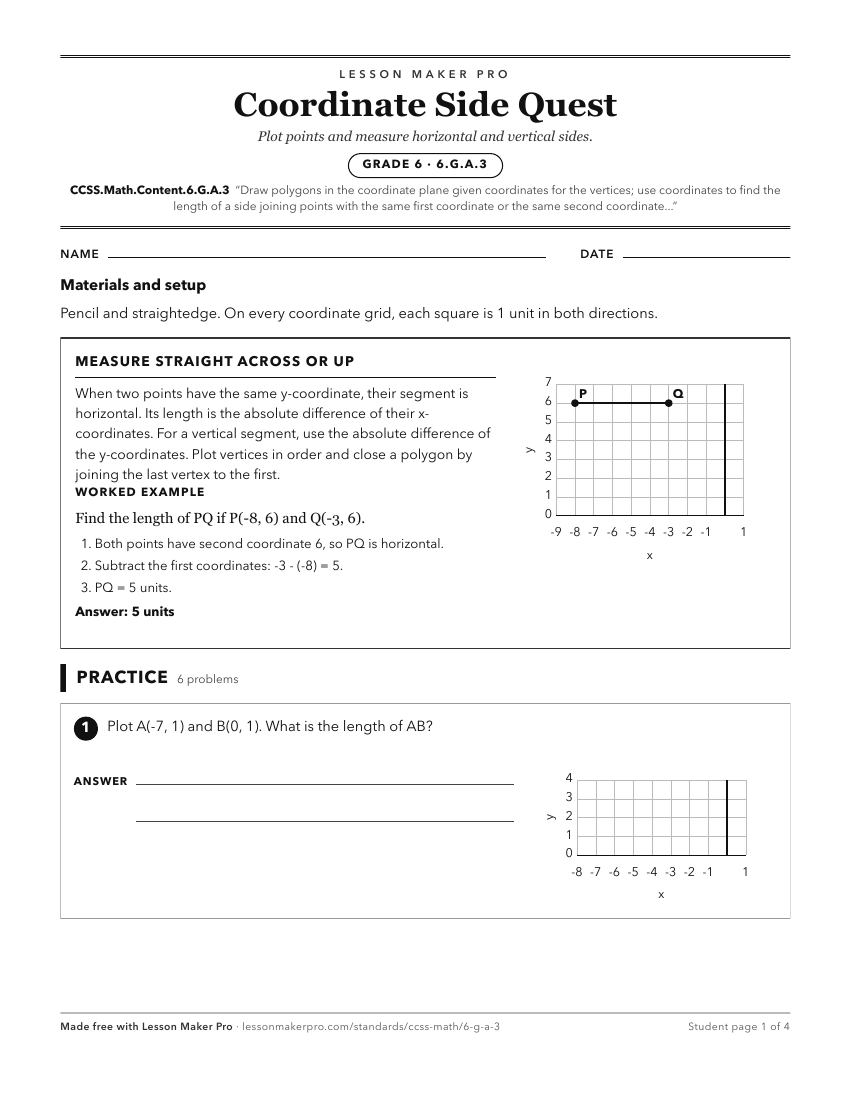 Preview of the CCSS.Math.Content.6.G.A.3 printable worksheet