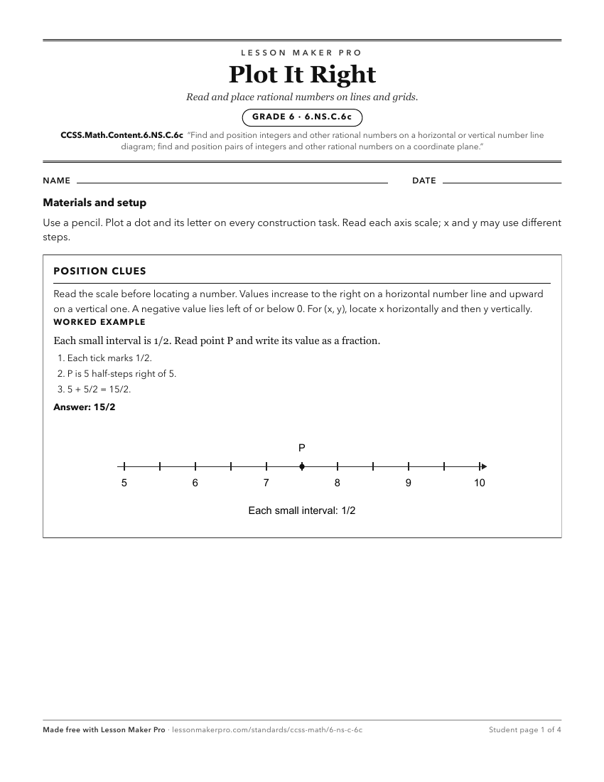 Preview of the CCSS.Math.Content.6.NS.C.6c printable worksheet
