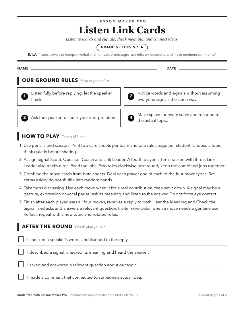 Preview of the 5.1.A printable worksheet