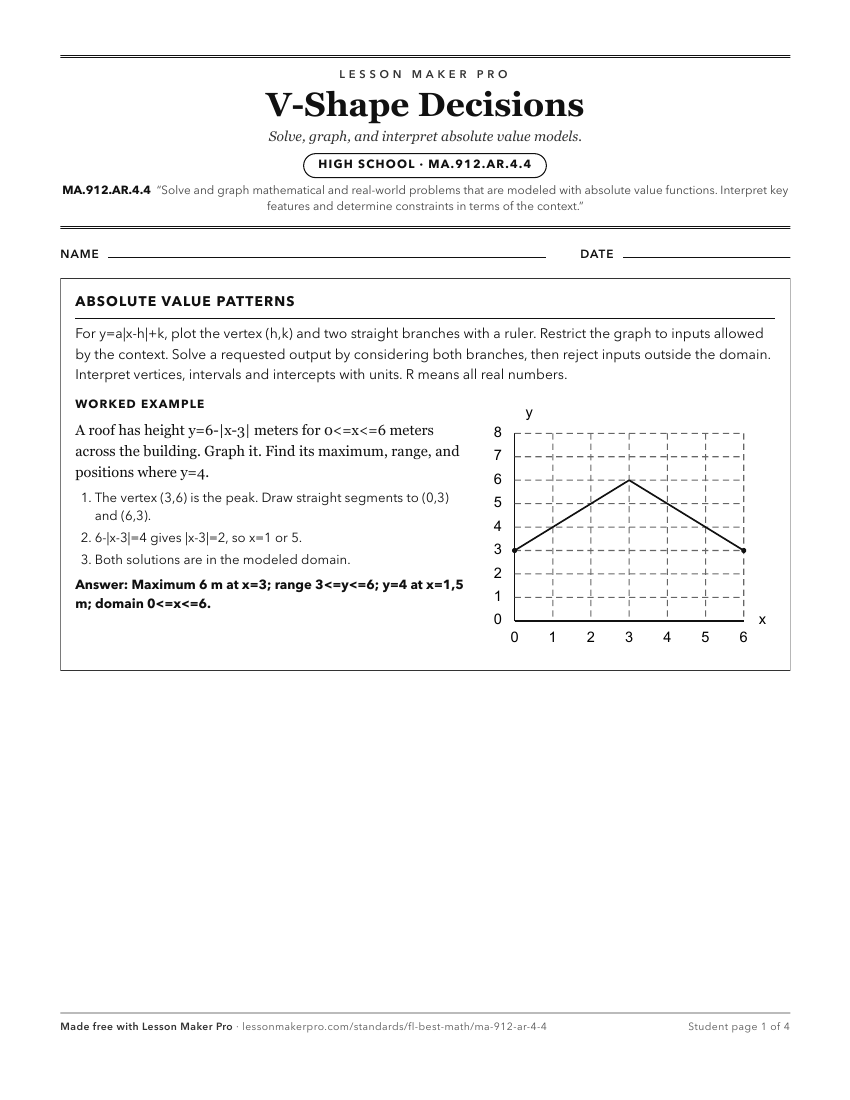 Preview of the MA.912.AR.4.4 printable worksheet