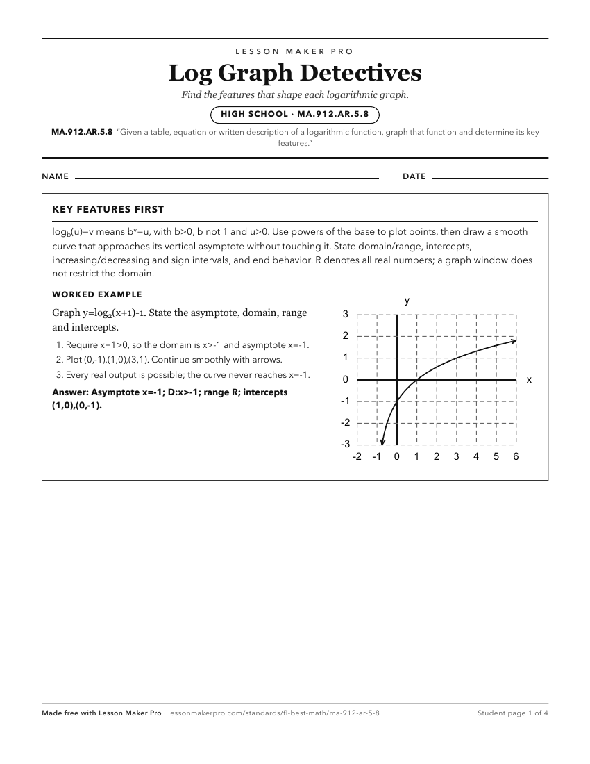 Preview of the MA.912.AR.5.8 printable worksheet