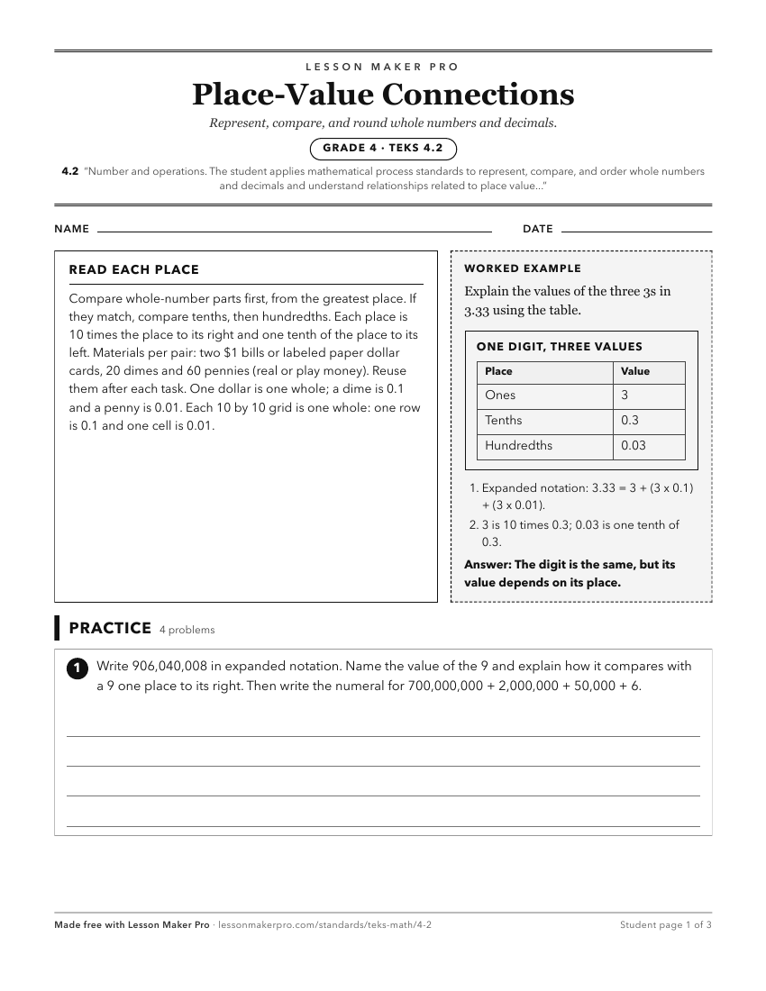 Preview of the 4.2 printable worksheet