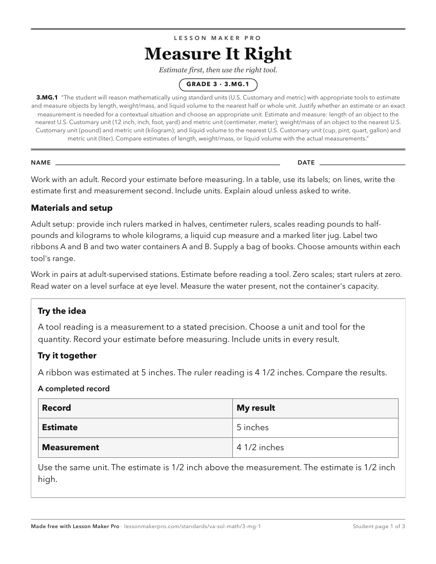 Preview of the 3.MG.1 printable worksheet