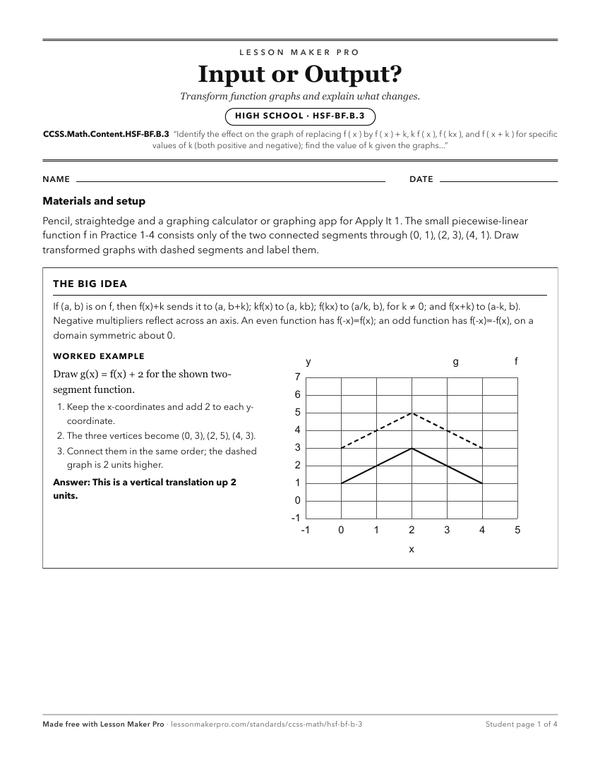 Preview of the CCSS.Math.Content.HSF-BF.B.3 printable worksheet