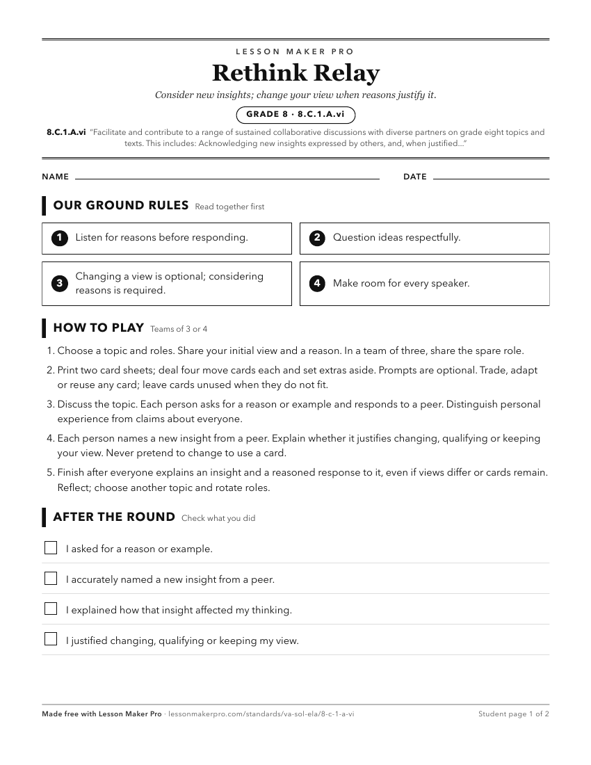 Preview of the 8.C.1.A.vi printable worksheet
