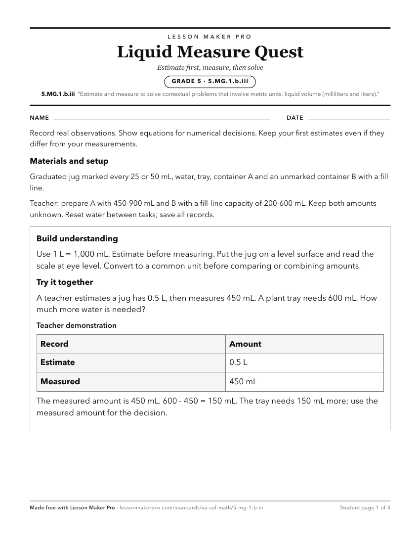 Preview of the 5.MG.1.b.iii printable worksheet