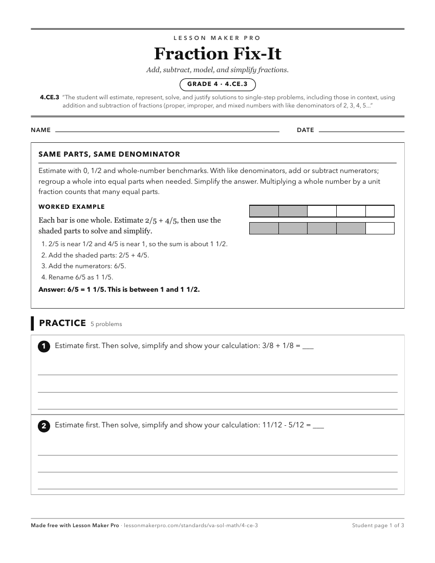 Preview of the 4.CE.3 printable worksheet