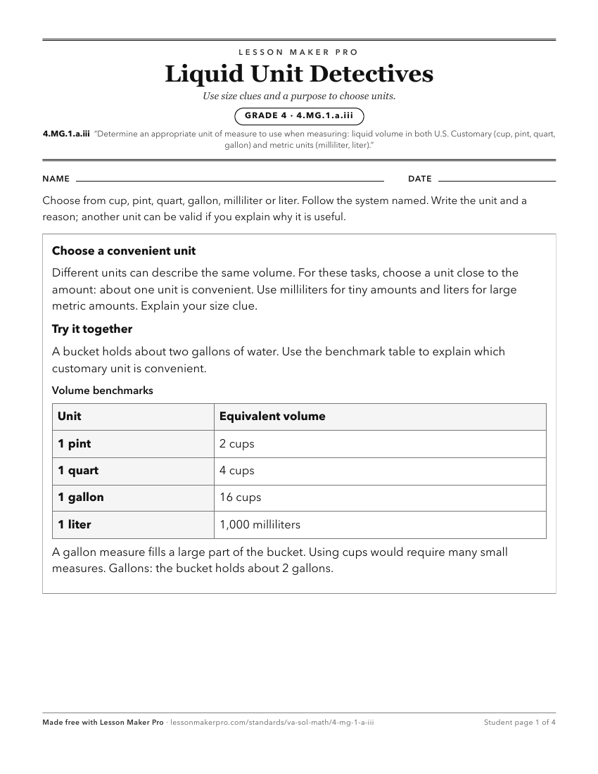 Preview of the 4.MG.1.a.iii printable worksheet