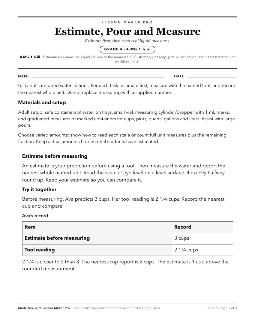 Preview of the 4.MG.1.b.iii printable worksheet