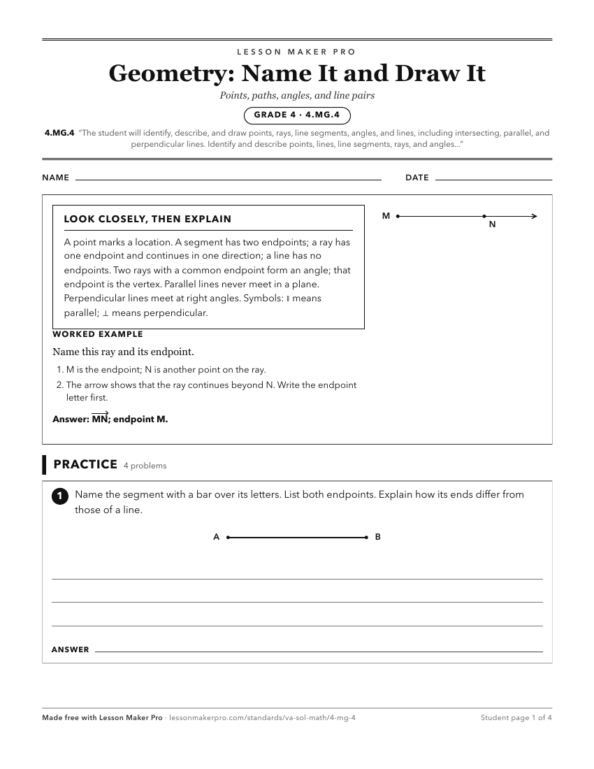 Preview of the 4.MG.4 printable worksheet