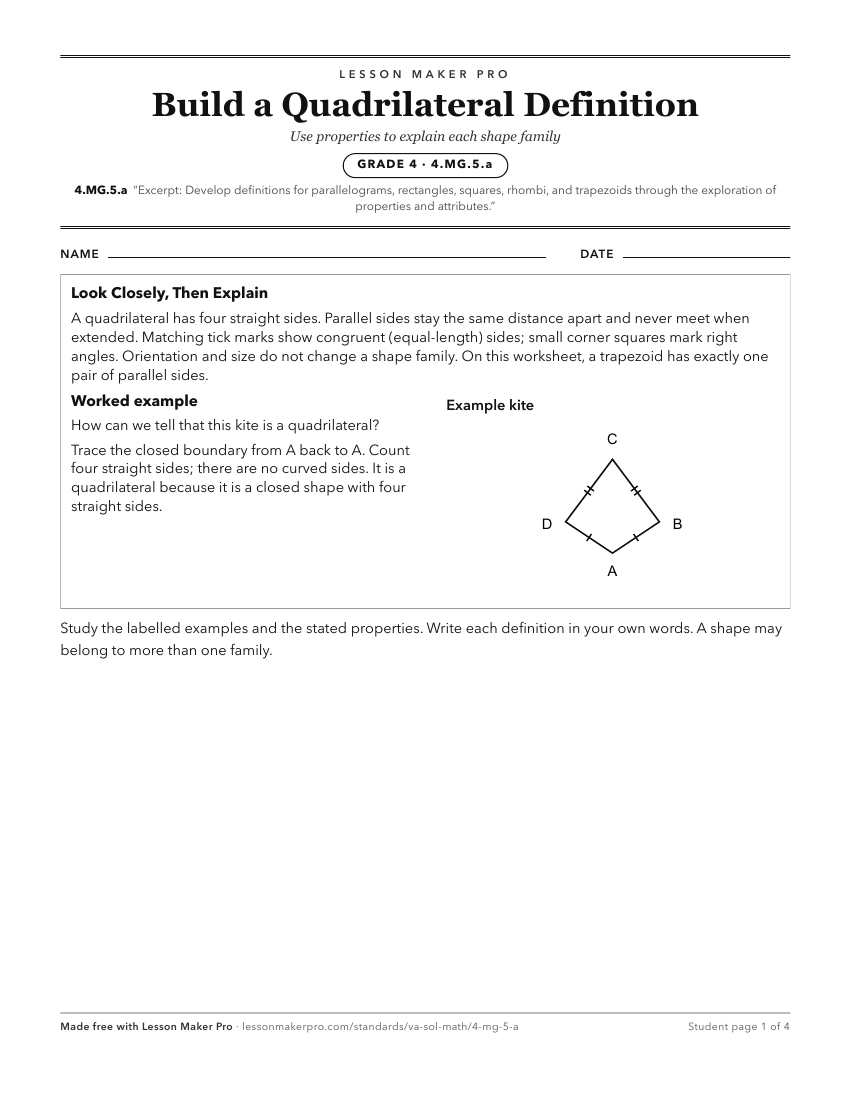 Preview of the 4.MG.5.a printable worksheet
