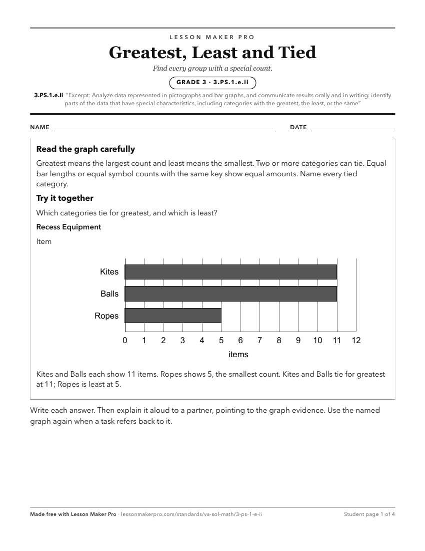 Preview of the 3.PS.1.e.ii printable worksheet