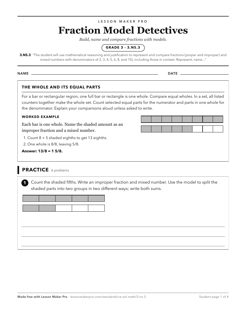 Preview of the 3.NS.3 printable worksheet