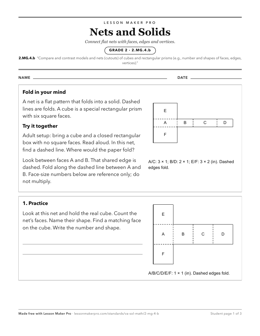 Preview of the 2.MG.4.b printable worksheet