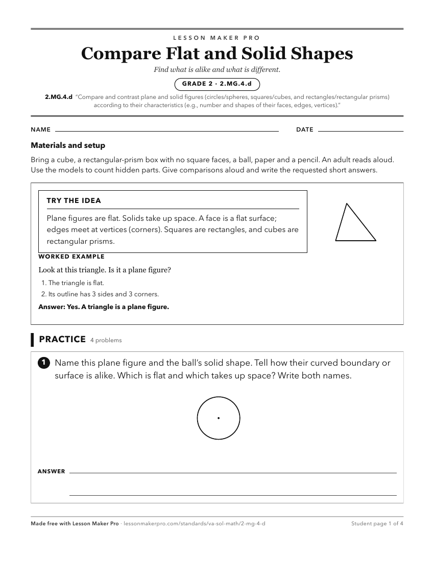 Preview of the 2.MG.4.d printable worksheet