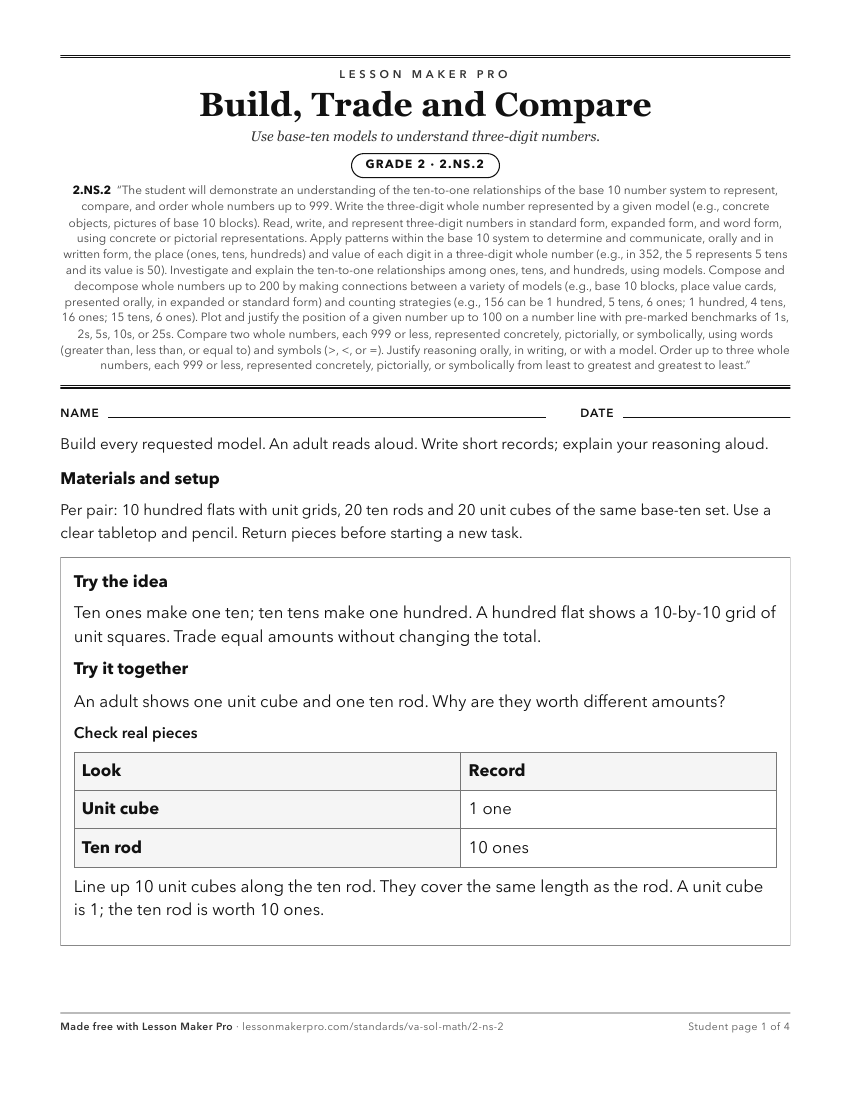Preview of the 2.NS.2 printable worksheet