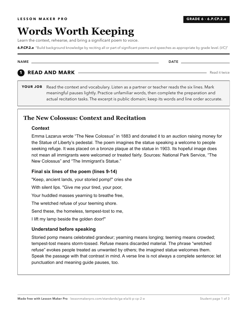 Preview of the 6.P.CP.2.e printable worksheet