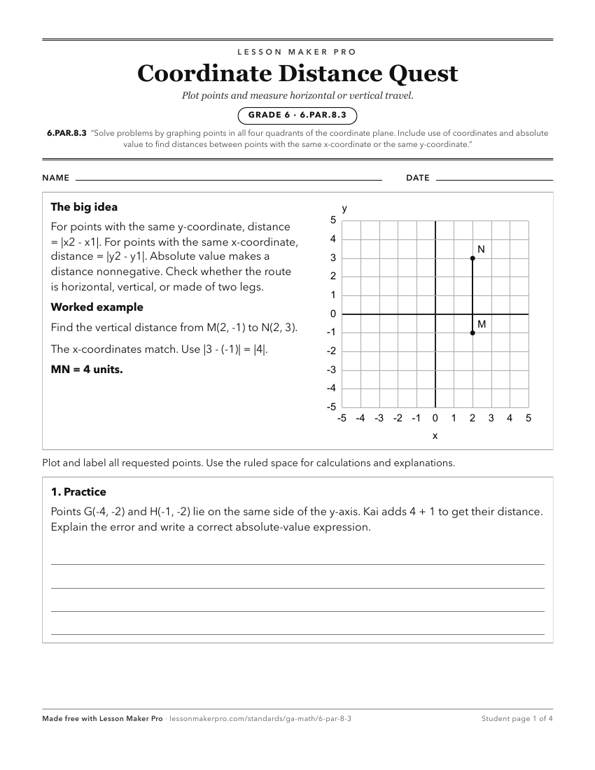 Preview of the 6.PAR.8.3 printable worksheet
