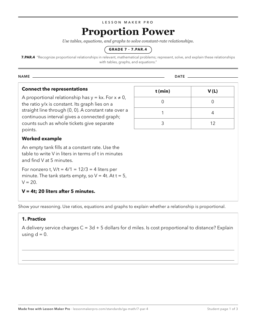 Preview of the 7.PAR.4 printable worksheet