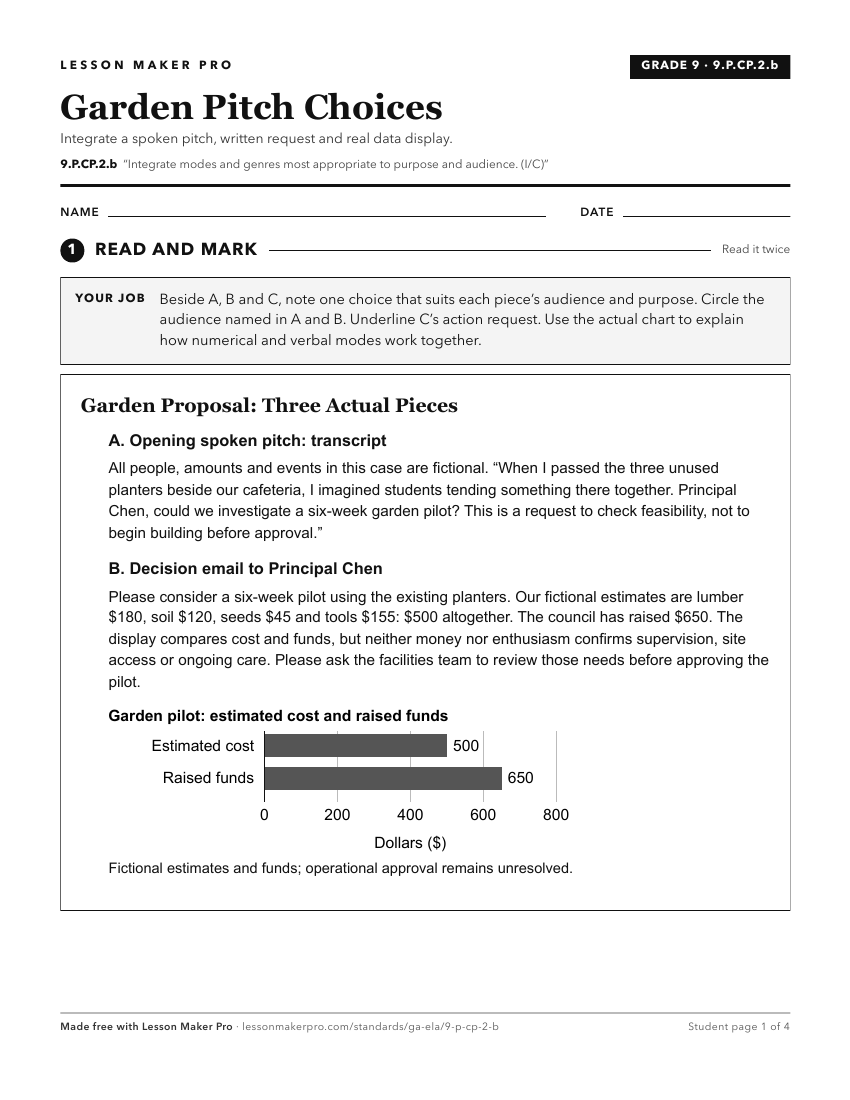 Preview of the 9.P.CP.2.b printable worksheet