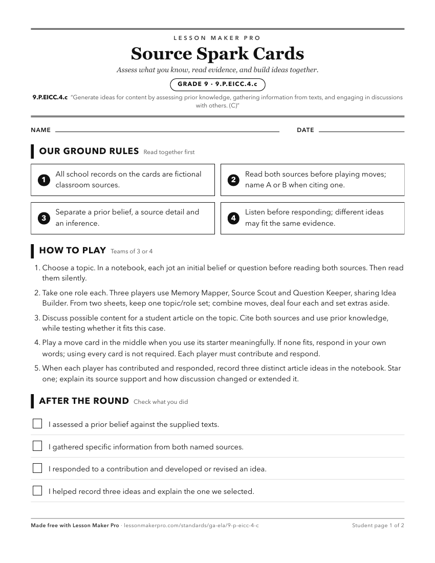 Preview of the 9.P.EICC.4.c printable worksheet
