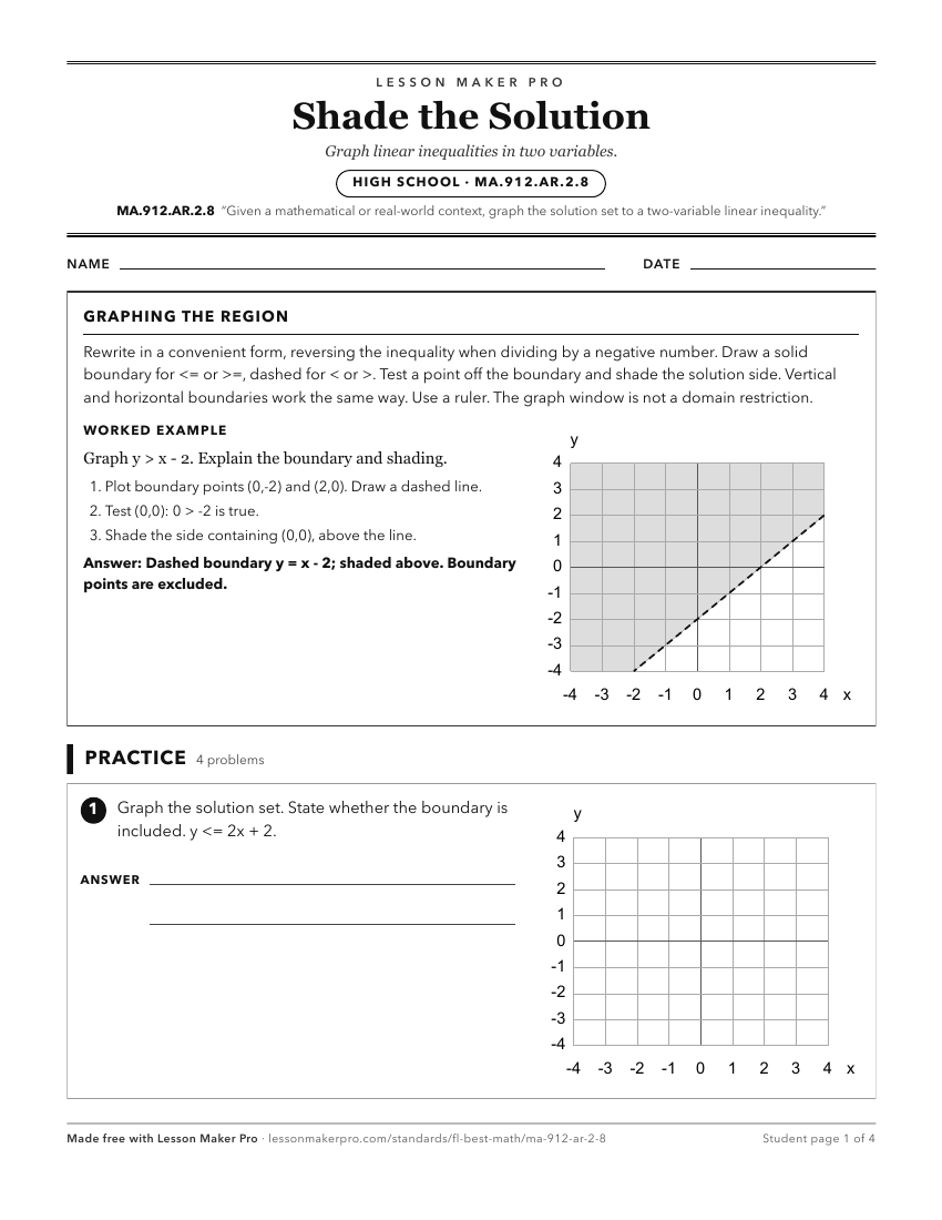 Preview of the MA.912.AR.2.8 printable worksheet