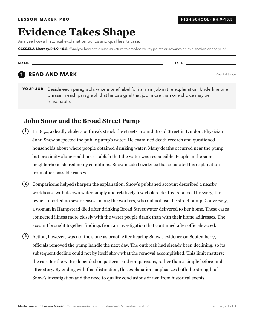 Preview of the CCSS.ELA-Literacy.RH.9-10.5 printable worksheet