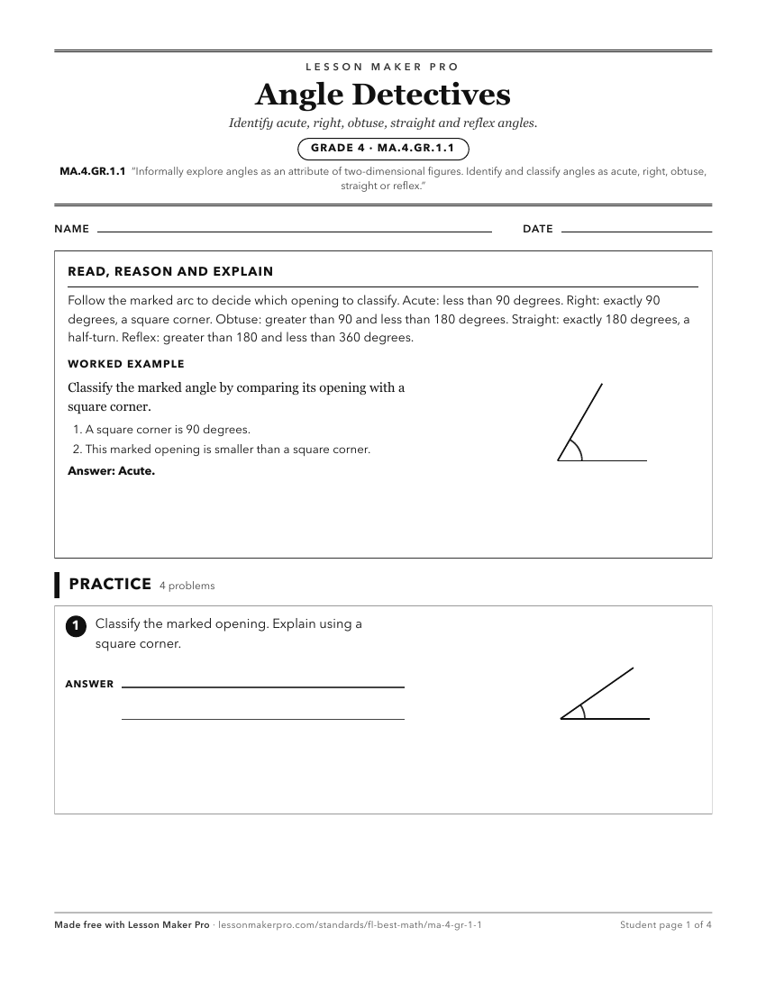 Preview of the MA.4.GR.1.1 printable worksheet