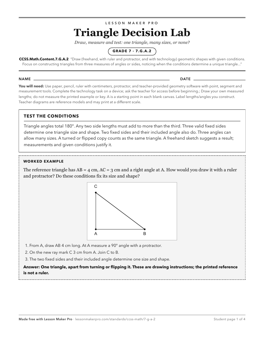 Preview of the CCSS.Math.Content.7.G.A.2 printable worksheet