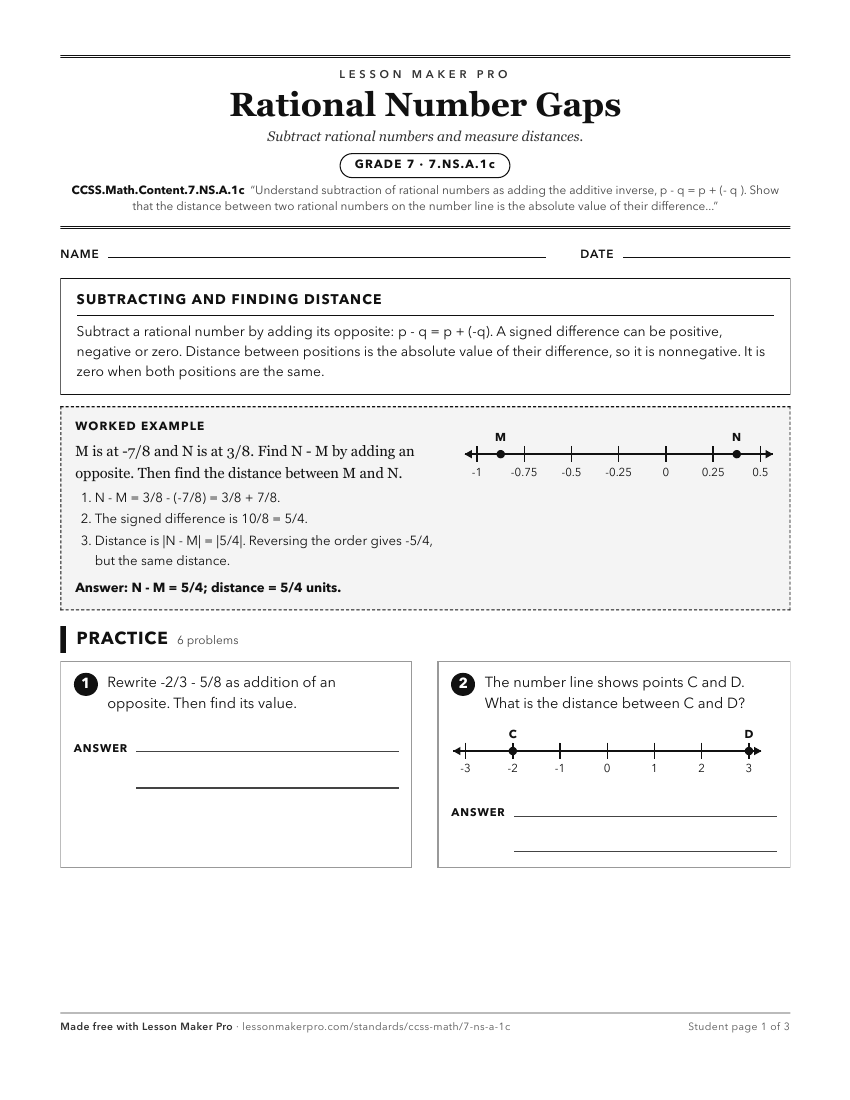 Preview of the CCSS.Math.Content.7.NS.A.1c printable worksheet