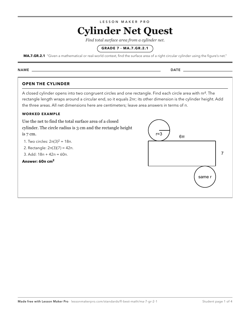 Preview of the MA.7.GR.2.1 printable worksheet
