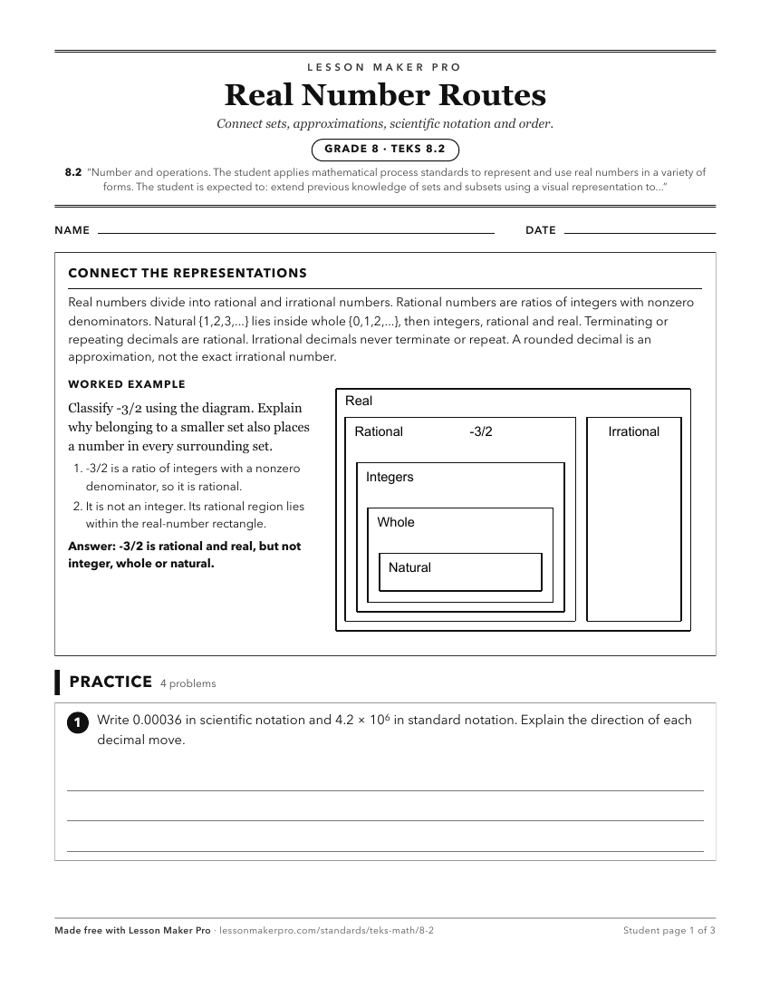 Preview of the 8.2 printable worksheet