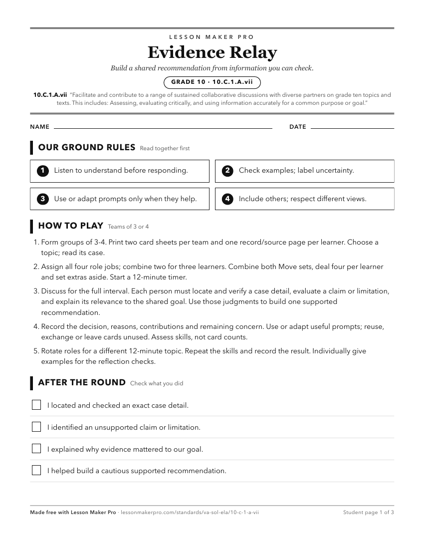 Preview of the 10.C.1.A.vii printable worksheet