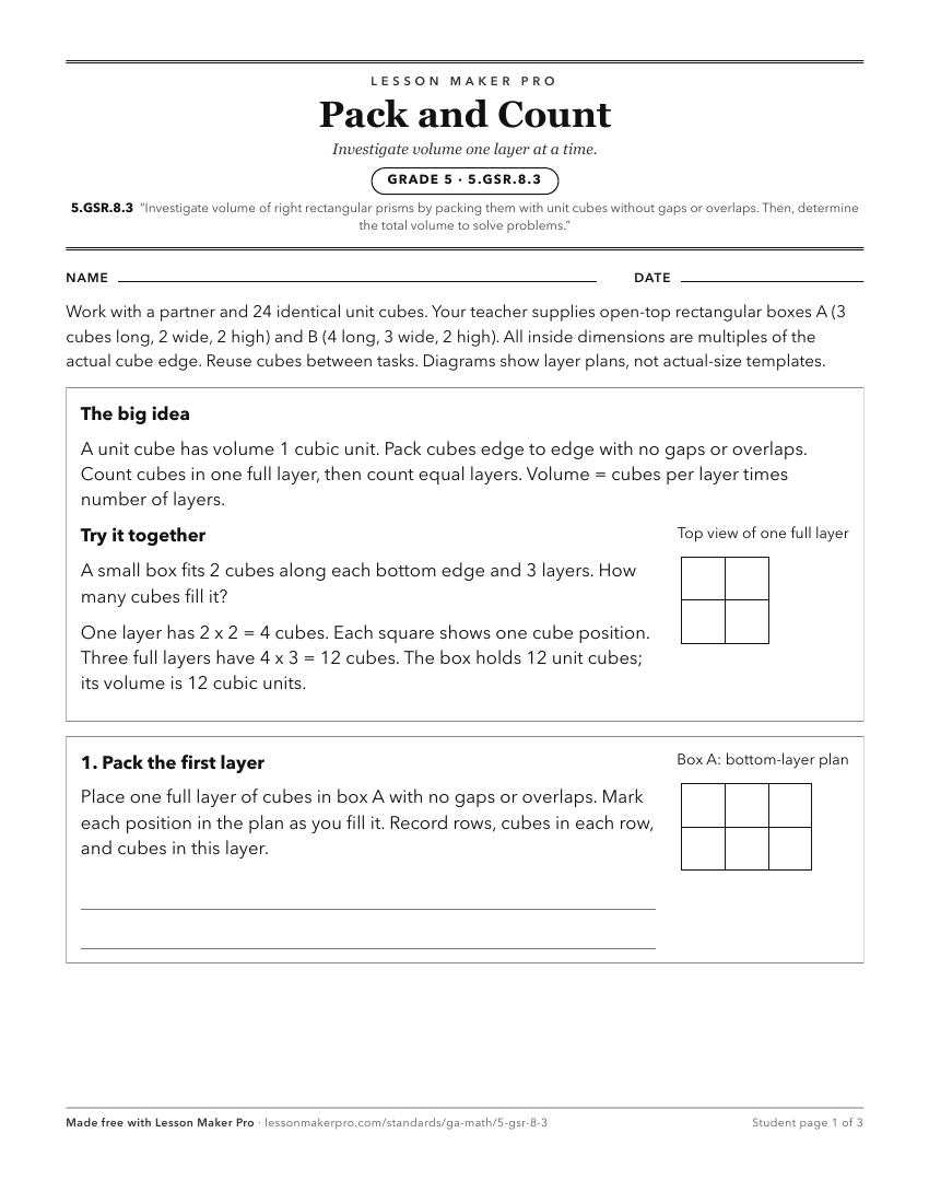 Preview of the 5.GSR.8.3 printable worksheet
