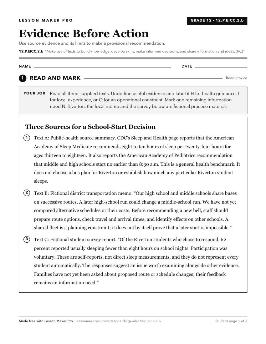 Preview of the 12.P.EICC.2.b printable worksheet