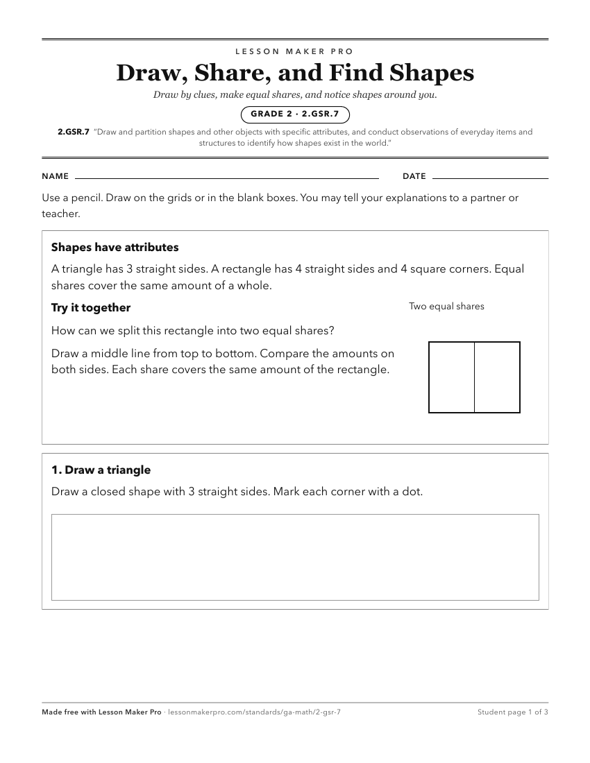 Preview of the 2.GSR.7 printable worksheet