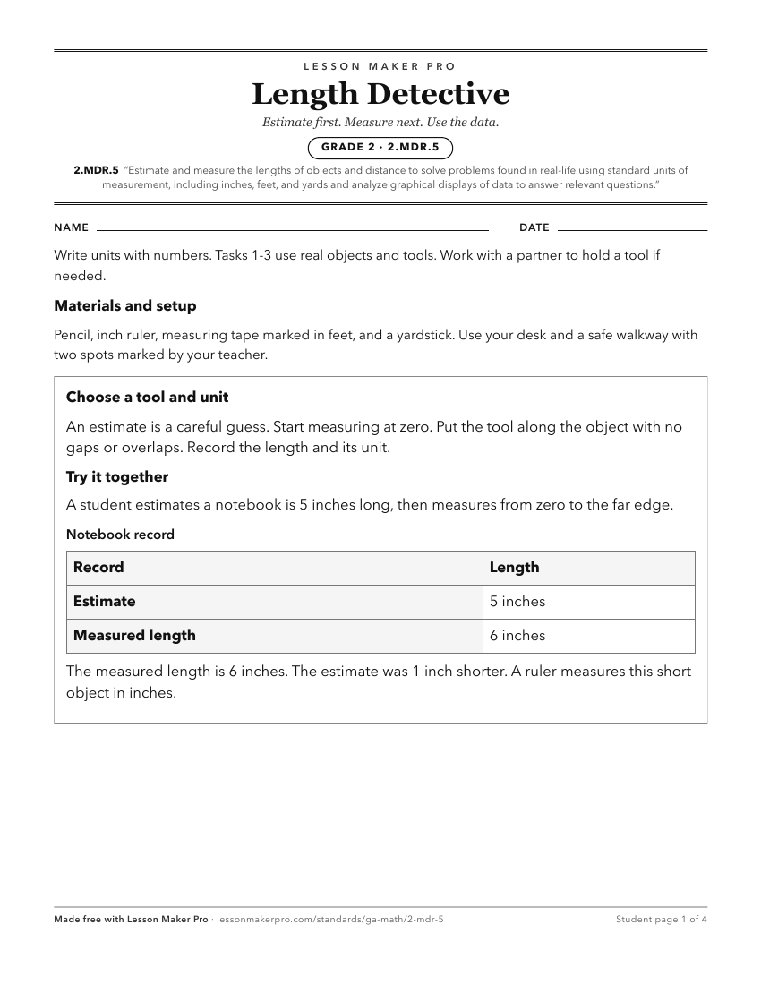 Preview of the 2.MDR.5 printable worksheet