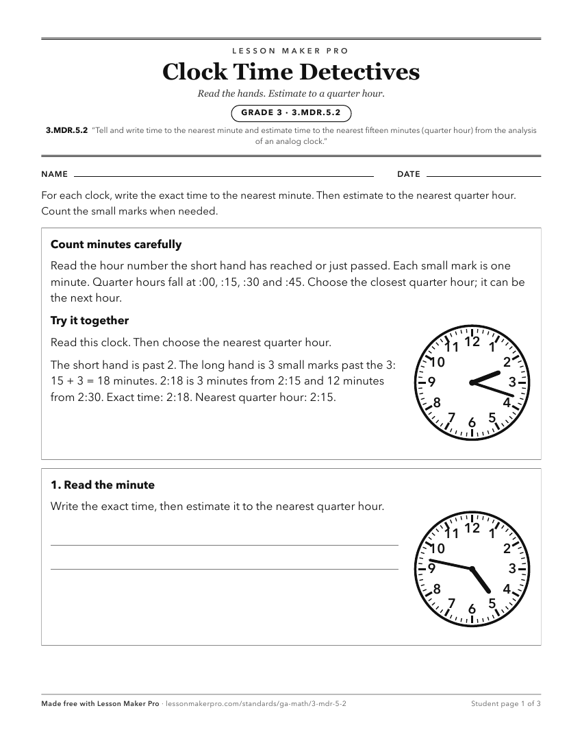 Preview of the 3.MDR.5.2 printable worksheet