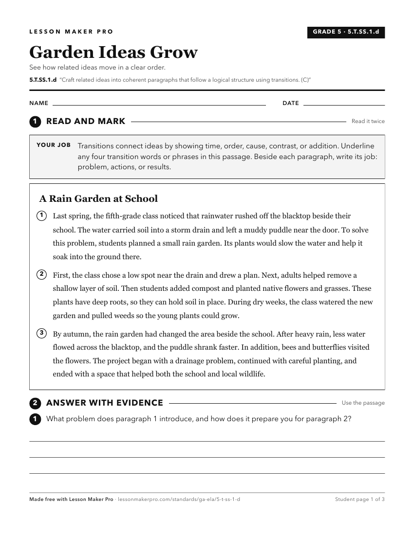 Preview of the 5.T.SS.1.d printable worksheet