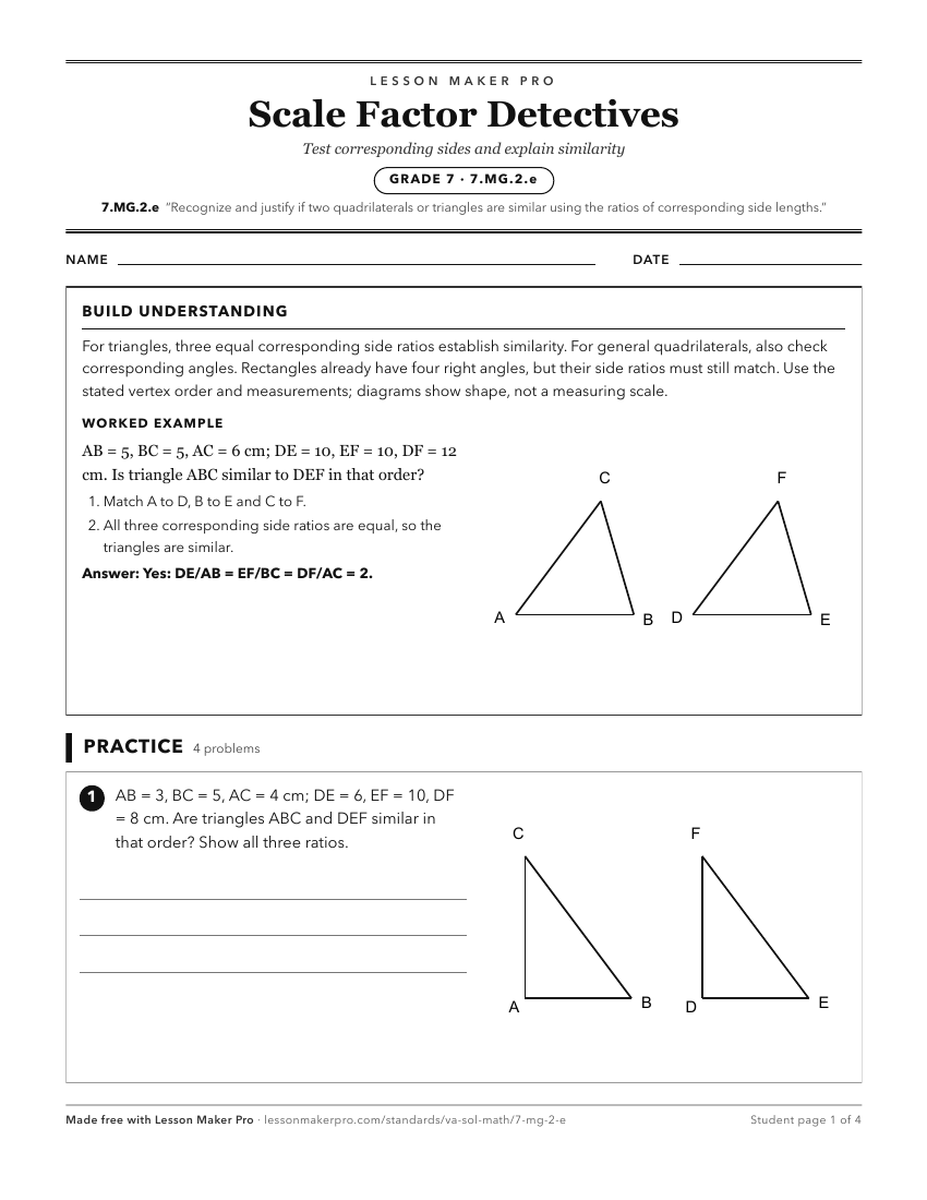 Preview of the 7.MG.2.e printable worksheet